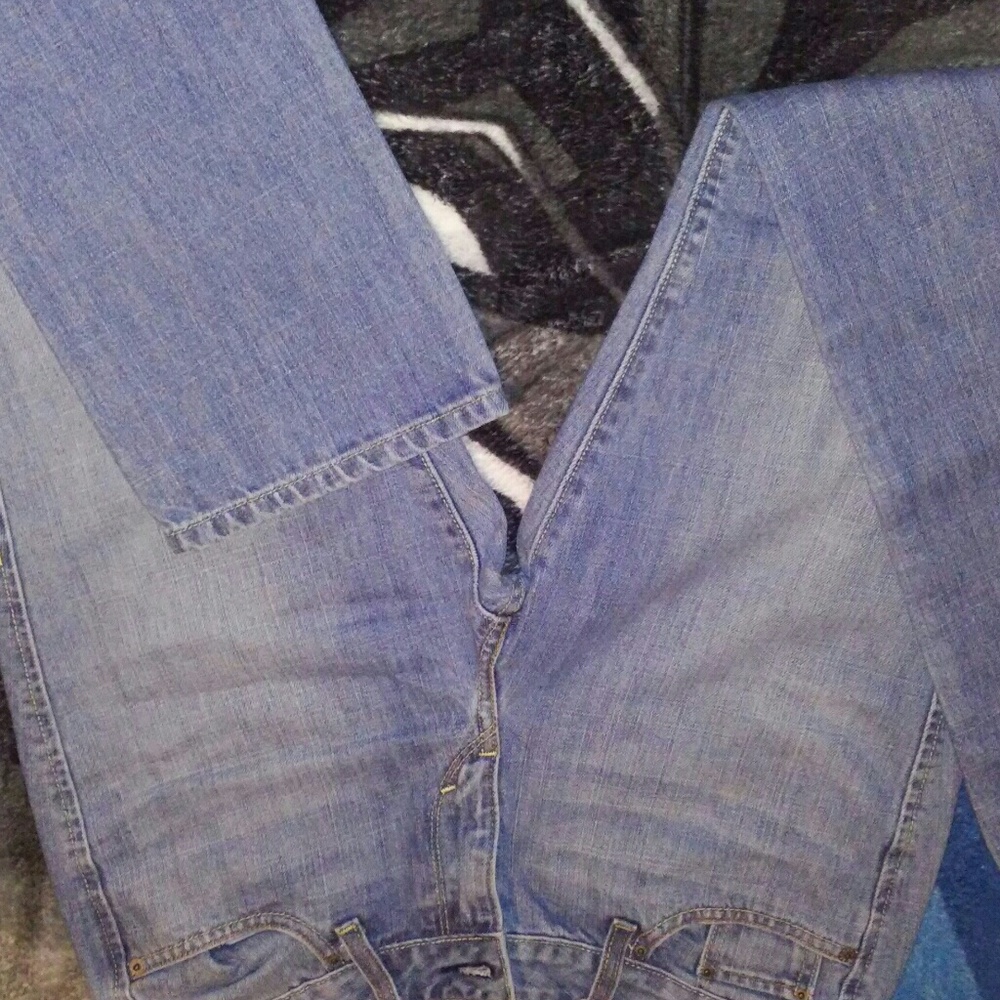 Ladies light acid wash jeans denim regular length